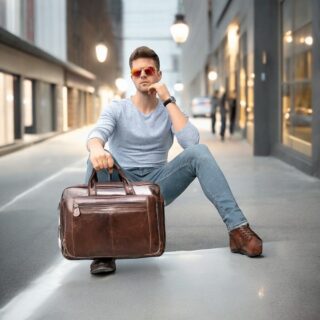 Cardinal Δερμάτινος Χαρτοφύλακας 7320 Coffee