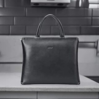 Δερμάτινος χαρτοφύλακας 14″ Bopai 11-121681 μαύρο