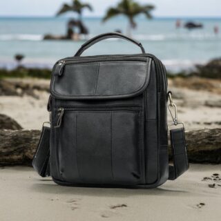 Δερμάτινο τσαντάκι ώμου Cardinal 8870 μαύρο