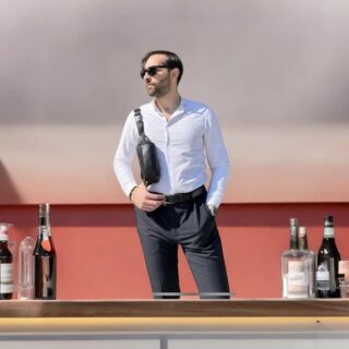 Δερμάτινο τσαντάκι μέσης Cardinal 7310 μαύρο