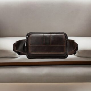 Δερμάτινο τσαντάκι μέσης Cardinal 8966 καφέ