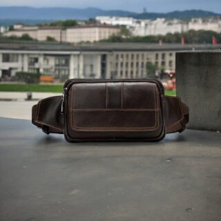 Δερμάτινο τσαντάκι μέσης Cardinal 8966 καφέ