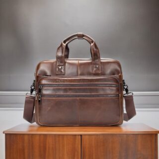 Δερμάτινος χαρτοφύλακας Cardinal 6938 σκούρο καφέ