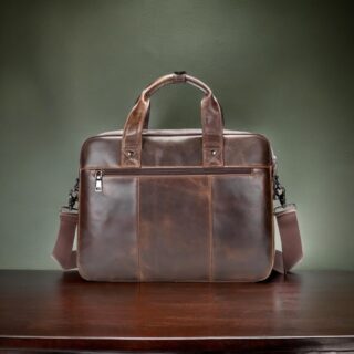 Δερμάτινος χαρτοφύλακας Cardinal 6938 σκούρο καφέ