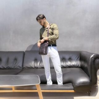 Δερμάτινο τσαντάκι ώμου Cardinal 7456 coffee