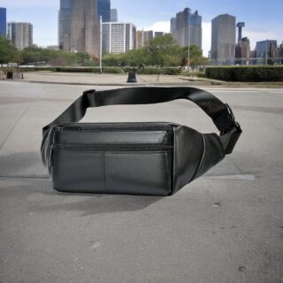 Δερμάτινο τσαντάκι μέσης Cardinal 7312 μαύρο