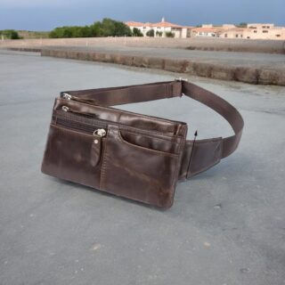 Δερμάτινο τσαντάκι μέσης Cardinal 8943 coffee