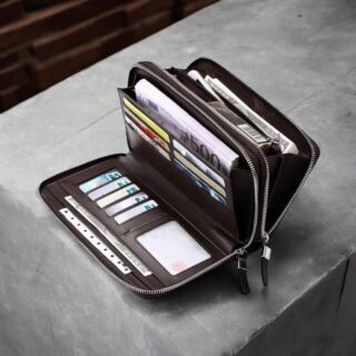 Δερμάτινο Ανδρικό πορτοφόλι William Polo 163(LARGE) brown