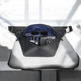 Δερμάτινο τσαντάκι μέσης Bopai 11-122421 μαύρο