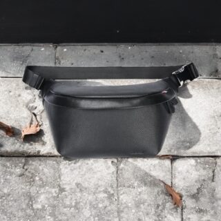 Δερμάτινο τσαντάκι μέσης Bopai 11-122421 μαύρο