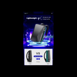 Bopai Σακίδιο Πλάτης Αντικλεπτικό 22L για Laptop 17,3” Μαύρο