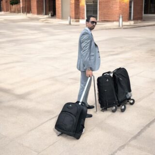 Σακίδιο πλάτης Τροχήλατο 45L Laptop 18” Matein 1178 μαύρο