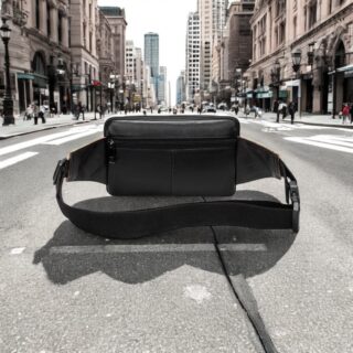 Δερμάτινο τσαντάκι μέσης Cardinal 8966 μαύρο