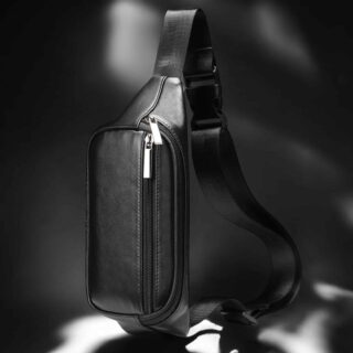 Δερμάτινο τσαντάκι μέσης Cardinal 7310 μαύρο