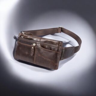 Δερμάτινο τσαντάκι μέσης Cardinal 8943 coffee