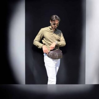 Δερμάτινο τσαντάκι μέσης Cardinal 8336 coffee