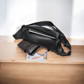 Δερμάτινο τσαντάκι μέσης Cardinal 8910 black