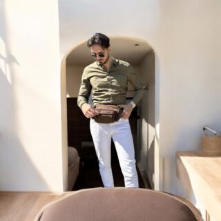 Δερμάτινο τσαντάκι μέσης Cardinal 8355 dark coffee