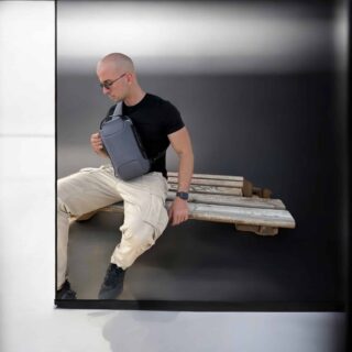 Bange 22085 Τσαντάκι Ώμου Χιαστί Crossbody Γκρι