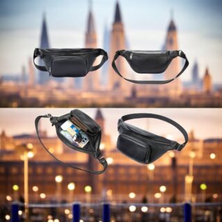 Δερμάτινο τσαντάκι μέσης Cardinal 9233 black