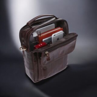 Cardinal 8870 Δερμάτινο Τσαντάκι Ώμου Καφέ