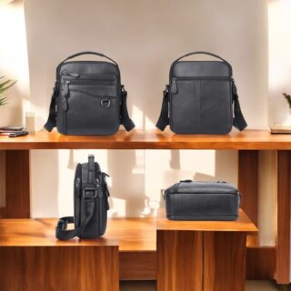 Δερμάτινο τσαντάκι ώμου Cardinal 7012 black