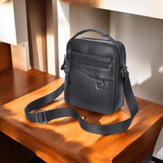 Δερμάτινο τσαντάκι ώμου Cardinal 7012 black