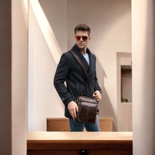 Δερμάτινο τσαντάκι ώμου Cardinal 379 coffee