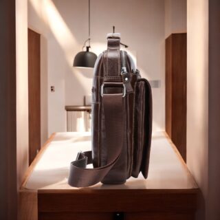 Δερμάτινο τσαντάκι ώμου Cardinal 379 coffee