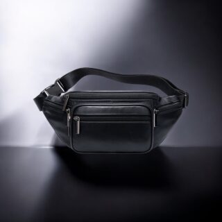 Δερμάτινο τσαντάκι μέσης Cardinal 8879 μαύρο