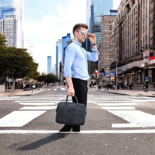 Cardinal Δερμάτινος Χαρτοφύλακας 9879 Big Μαύρο