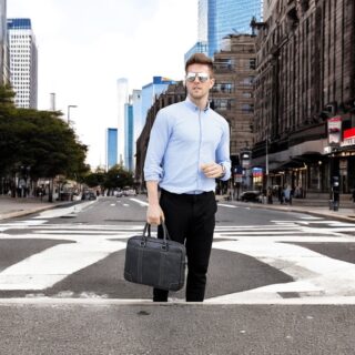 Cardinal Δερμάτινος Χαρτοφύλακας 9879 Big Μαύρο