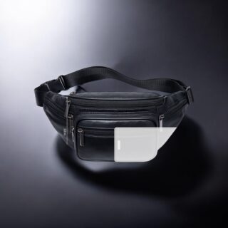 Δερμάτινο τσαντάκι μέσης Cardinal 8879 μαύρο