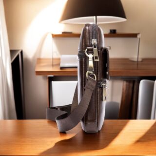 Δερμάτινο τσαντάκι ώμου Cardinal 7350 σκούρο καφέ