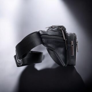 Δερμάτινο τσαντάκι μέσης Cardinal 8879 μαύρο