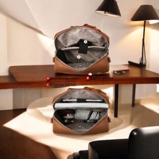 Foxer 9135070F Σακίδιο Πλάτης Γυναικείο Καφέ Δερμάτινο