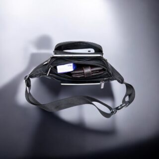 Δερμάτινο τσαντάκι μέσης Cardinal 8879 μαύρο