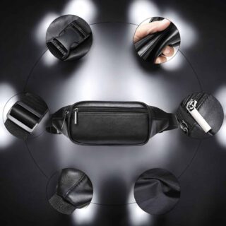 Δερμάτινο τσαντάκι μέσης Cardinal 7310 μαύρο