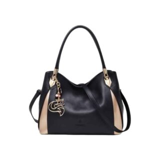 Δερμάτινη Γυναικεία Τσάντα Shopper ‘Ωμου Foxer 987001F μαύρο