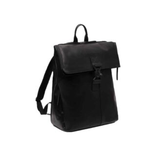 chesterfield Backpack Δερμάτινο σακίδιο Με καπάκι Μαύρο Savona C58.0322-011