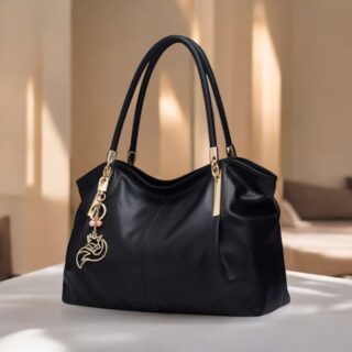 Δερμάτινη Γυναικεία Τσάντα Foxer 958136F Μαύρο