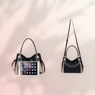 Δερμάτινη Γυναικεία Τσάντα Shopper ‘Ωμου Foxer 987001F μαύρο