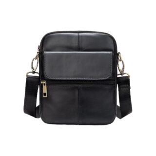 Δερμάτινο τσαντάκι ώμου Cardinal 7350 μαύρο