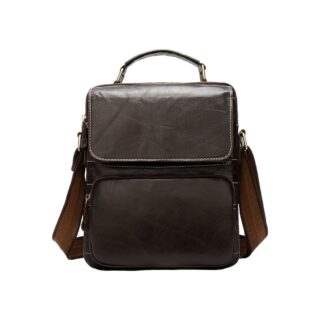 Δερμάτινο τσαντάκι ώμου Cardinal 8605 σκούρο καφέ