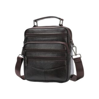 Δερμάτινο τσαντάκι ώμου 6049 coffee