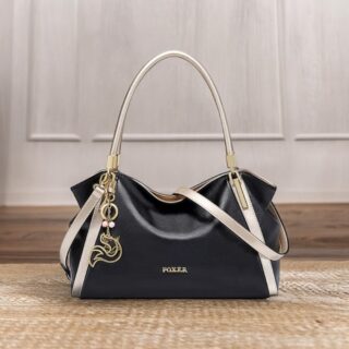 Δερμάτινη Γυναικεία Τσάντα Foxer 926097F Μαύρο