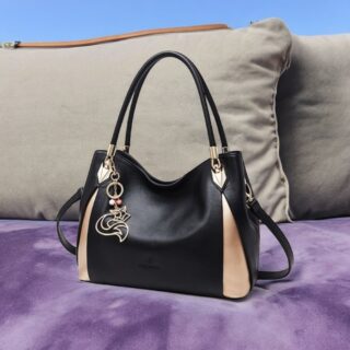 Δερμάτινη Γυναικεία Τσάντα Shopper ‘Ωμου Foxer 987001F μαύρο