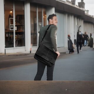 chesterfield Τσάντα Lap-Top Δέρματος Μαύρο Richard C48.0552-011