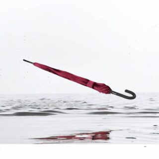 Knirps T.760 Clear Fire Κόκκινη Αυτόματη Ομπρέλα