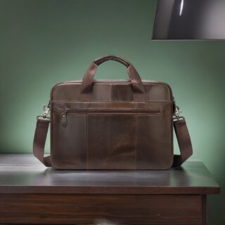 Δερμάτινος χαρτοφύλακας Cardinal 5029 σκούρο καφέ